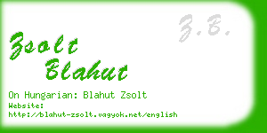 zsolt blahut business card